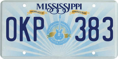 MS license plate OKP383
