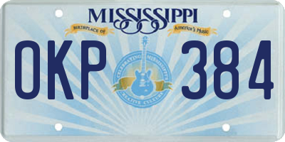 MS license plate OKP384