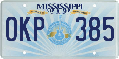 MS license plate OKP385