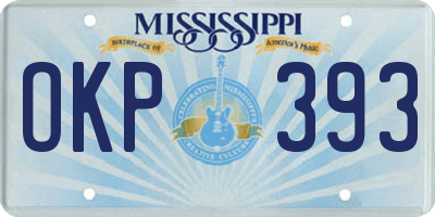 MS license plate OKP393
