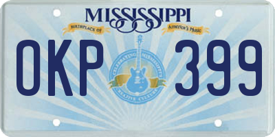 MS license plate OKP399