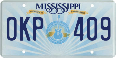 MS license plate OKP409