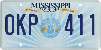 MS license plate OKP411