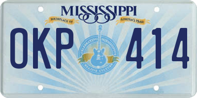 MS license plate OKP414