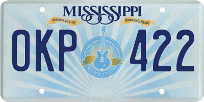 MS license plate OKP422