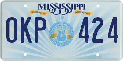 MS license plate OKP424