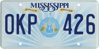 MS license plate OKP426