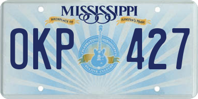 MS license plate OKP427