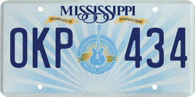 MS license plate OKP434