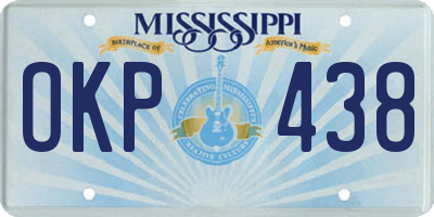 MS license plate OKP438