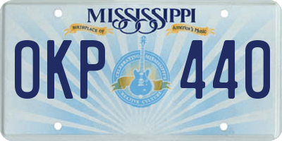 MS license plate OKP440
