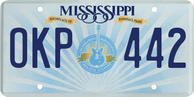 MS license plate OKP442