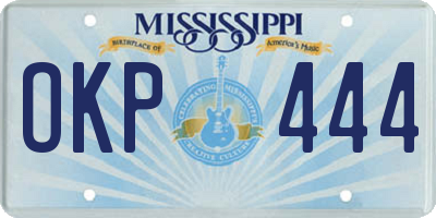 MS license plate OKP444