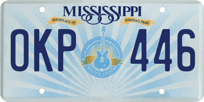 MS license plate OKP446