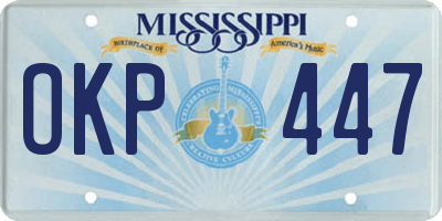 MS license plate OKP447