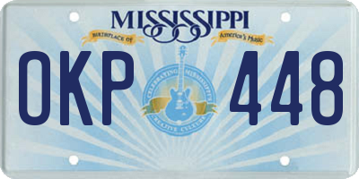MS license plate OKP448