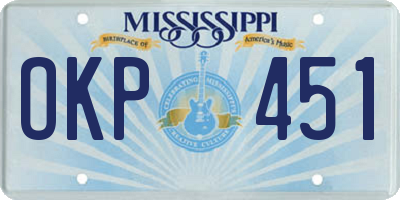 MS license plate OKP451