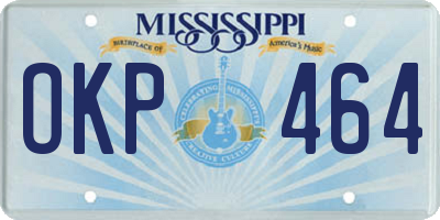 MS license plate OKP464