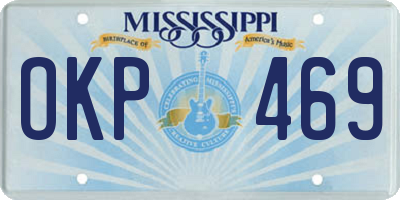 MS license plate OKP469