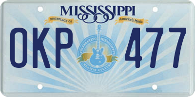 MS license plate OKP477