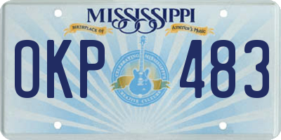 MS license plate OKP483