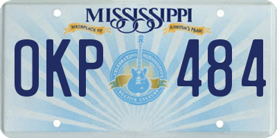 MS license plate OKP484