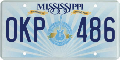 MS license plate OKP486