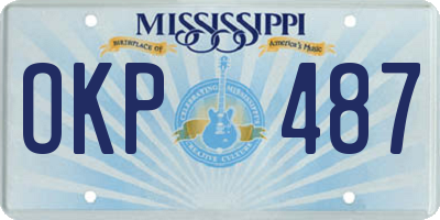 MS license plate OKP487