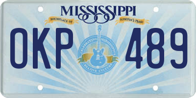 MS license plate OKP489
