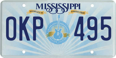 MS license plate OKP495