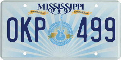 MS license plate OKP499