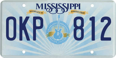 MS license plate OKP812