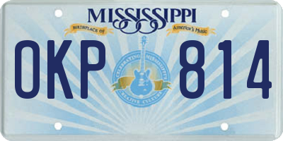 MS license plate OKP814