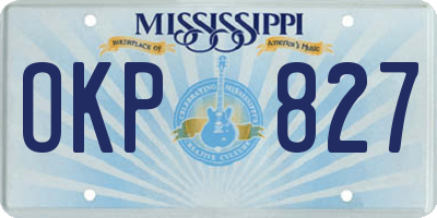 MS license plate OKP827