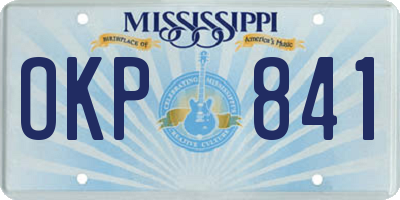 MS license plate OKP841