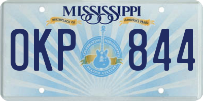 MS license plate OKP844