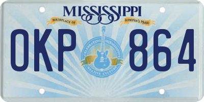 MS license plate OKP864