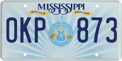 MS license plate OKP873