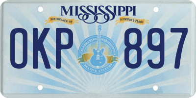 MS license plate OKP897