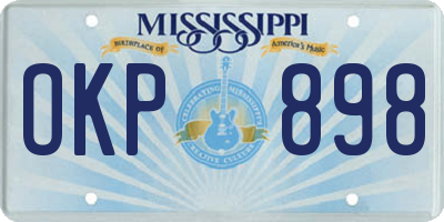 MS license plate OKP898