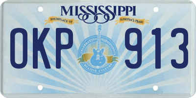 MS license plate OKP913