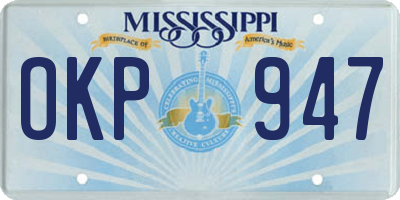 MS license plate OKP947