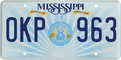 MS license plate OKP963