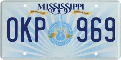 MS license plate OKP969
