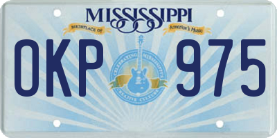 MS license plate OKP975