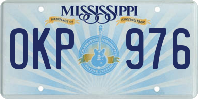 MS license plate OKP976