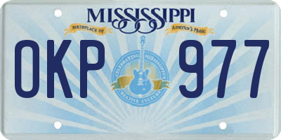 MS license plate OKP977