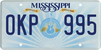 MS license plate OKP995