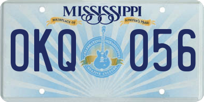 MS license plate OKQ056