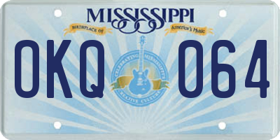 MS license plate OKQ064